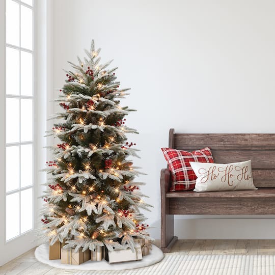 4.5ft. Pre-Lit Halifax Fir Artificial Christmas Tree, Clear Lights